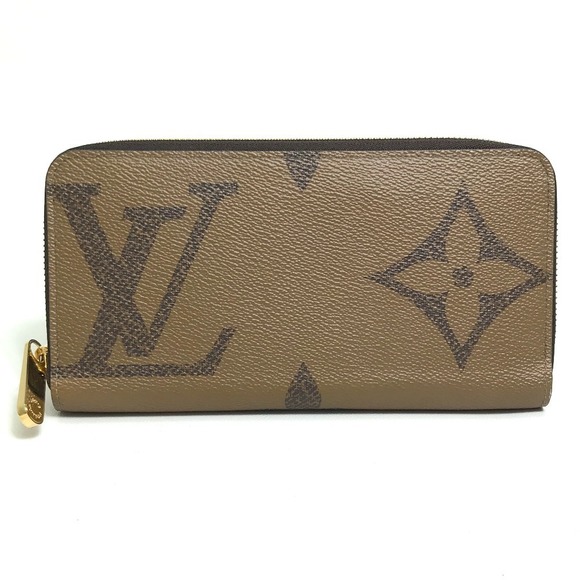 Louis Vuitton Monogram Giant Reverse Zippy Wallet Long Wallet Brown - Picture 1 of 9
